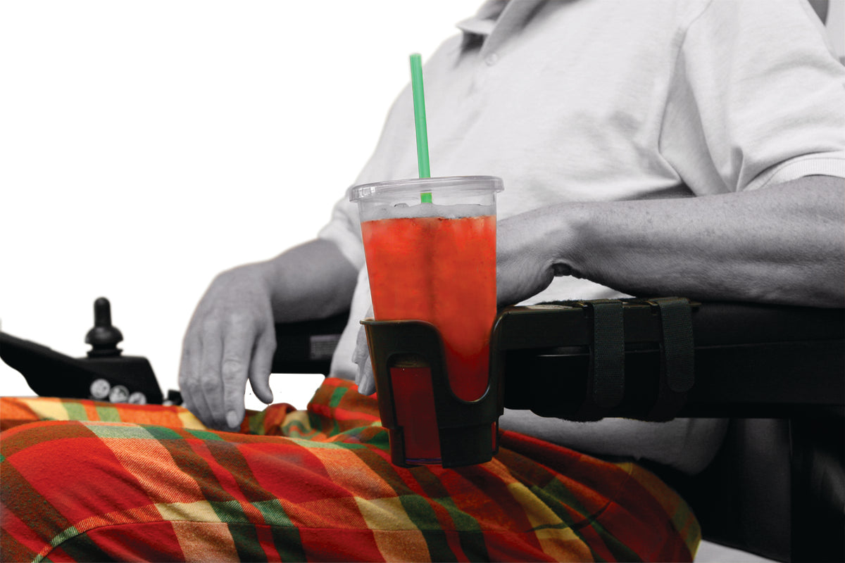 The "Nearly" Universal OH - Wheelchair Cup Holder